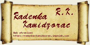 Radenka Kamidžorac vizit kartica